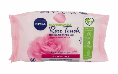 Rose Touch Micellar Wipes With Organic Water - Nivea Demachiant