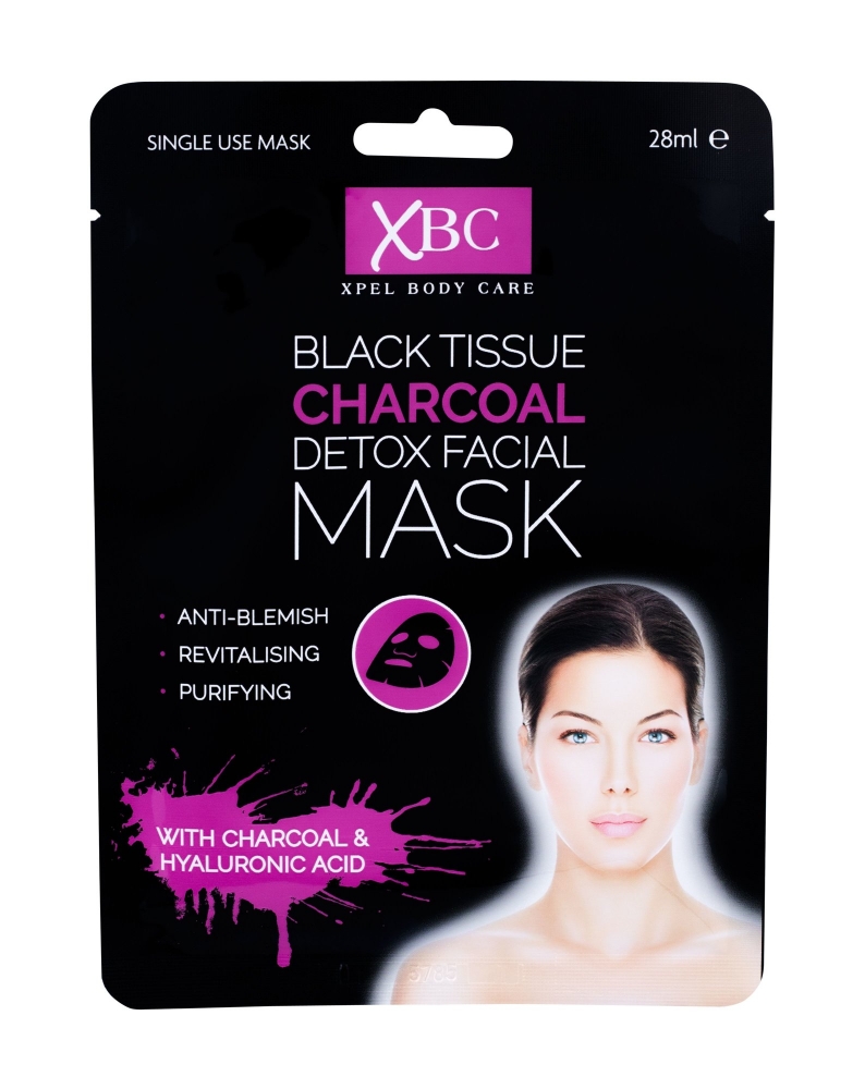 Body Care Black Tissue Charcoal Detox Facial Mask - Xpel Masca de fata