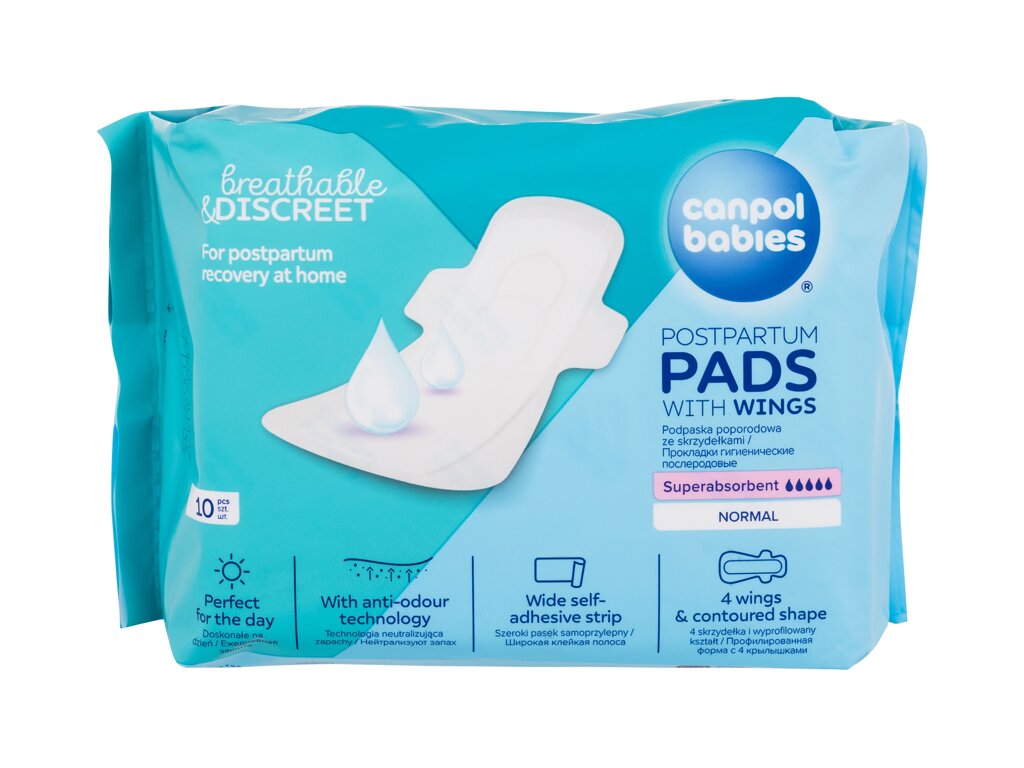 Breathable & Discreet Day Postpartum Pads With Wings - Canpol Babies Apa de parfum