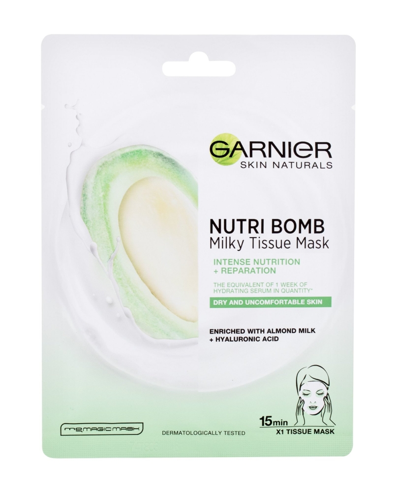 Skin Naturals Nutri Bomb Almond Milk + Hyaluronic Acid - Garnier Masca de fata